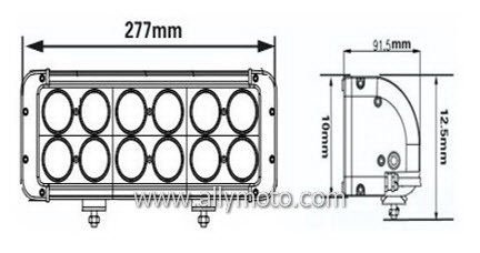 120W LED Light Bar 2076